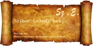Sziber Erzsébet névjegykártya