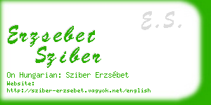 erzsebet sziber business card